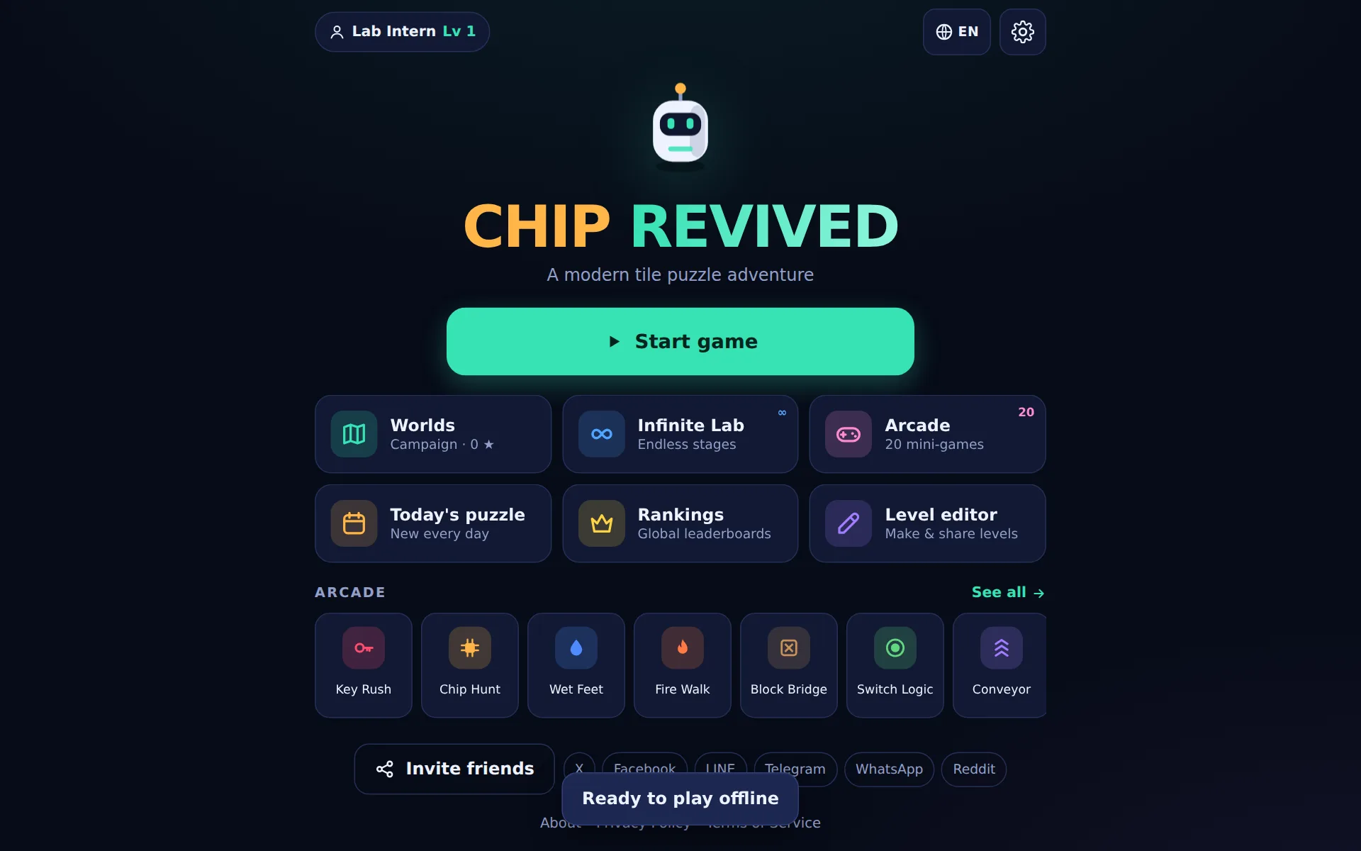 Un juego de rompecabezas online gratis para jugar ya — CHIP REVIVED